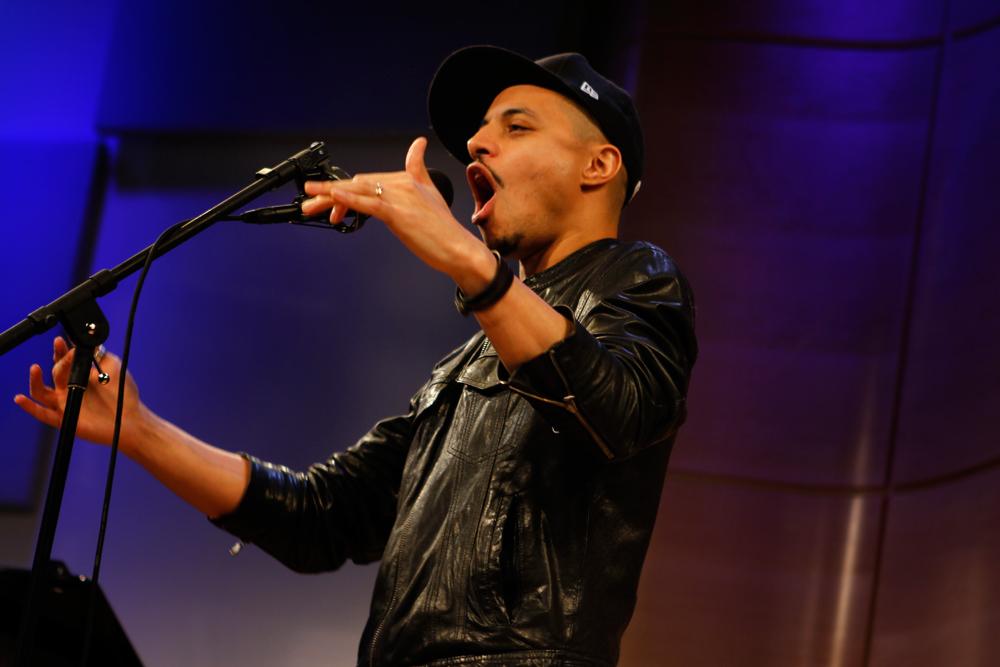 Jose James performs live on Soundcheck in the Greene Space at WNYC.