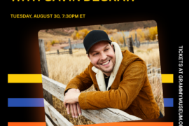 Photo of Gavin Degraw with text: A New York Evening With Gavin DeGraw presented by the Grammy Museum